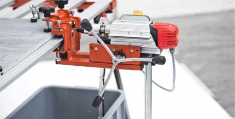 Foracoste furador eléctrico com água para furar topos para fachadas ventiladas