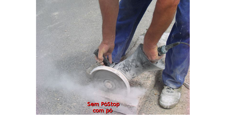 Póstop com electrobomba eliminador de pó para rebarbadora