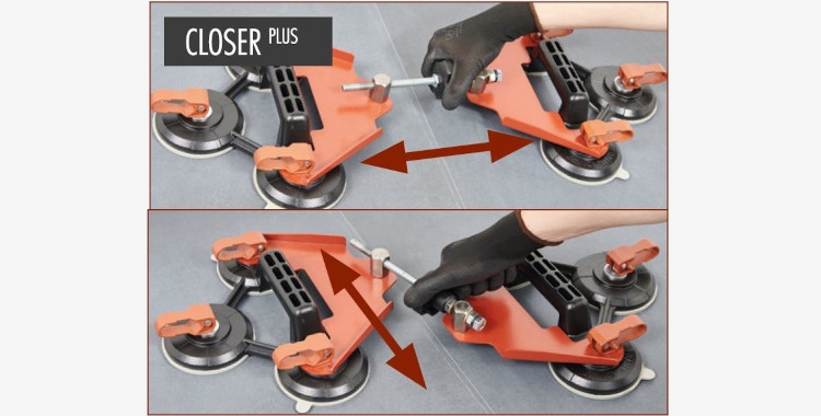 Closer sistema de ajuste de placas de grandes dimensoes